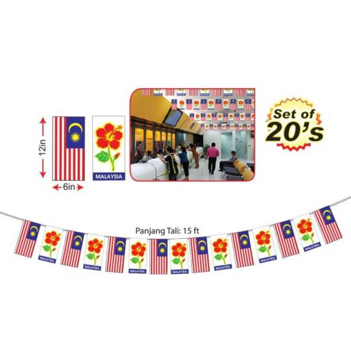 Set Malaysia Hibiscus Flagline