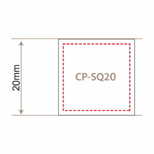 20mm Square Lapel Pin - Image 2