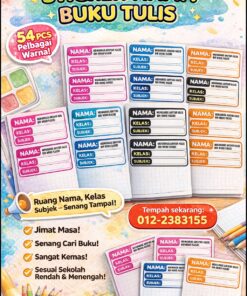 STICKER NAMA BUKU TULIS